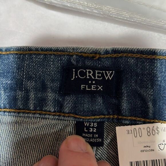 J. Crew Factory AZ868 Slim-fit jean in vintage flex Montauk Wash NWt size 35/32 - Picture 8 of 12